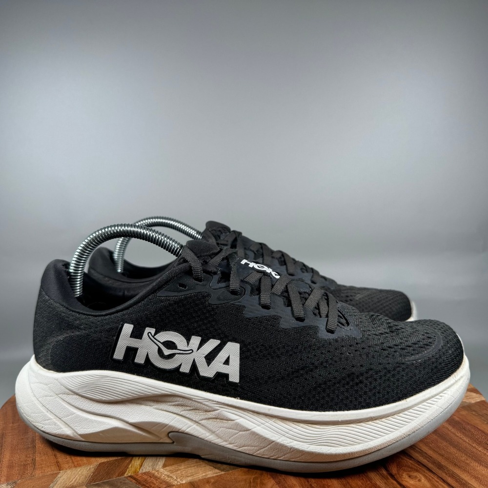 Hoka Rincon 4 Mens 8.5 D Black White Running Shoes 1155130-BWHT